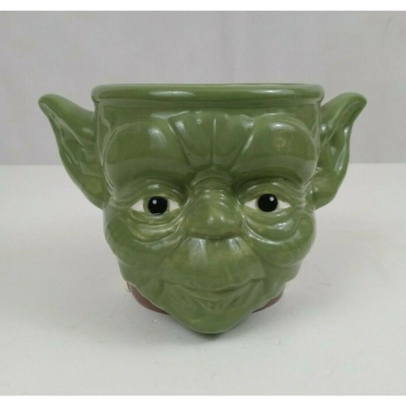Star Wars Galerie Yoda Sculpted Large 3D Face Return of the Jedi Coffee Cup - Picture 1 of 7
